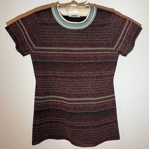 (S) Jourden metallic knit top